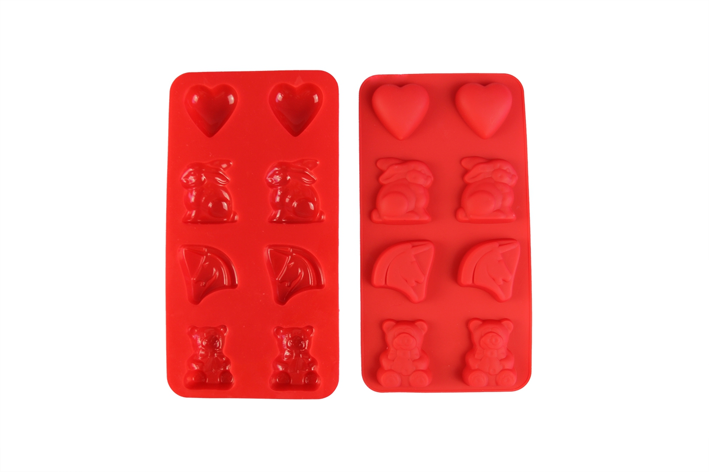 CM-358 NBLK Heart Rabbit Horse Bear Shape Silicone Mold