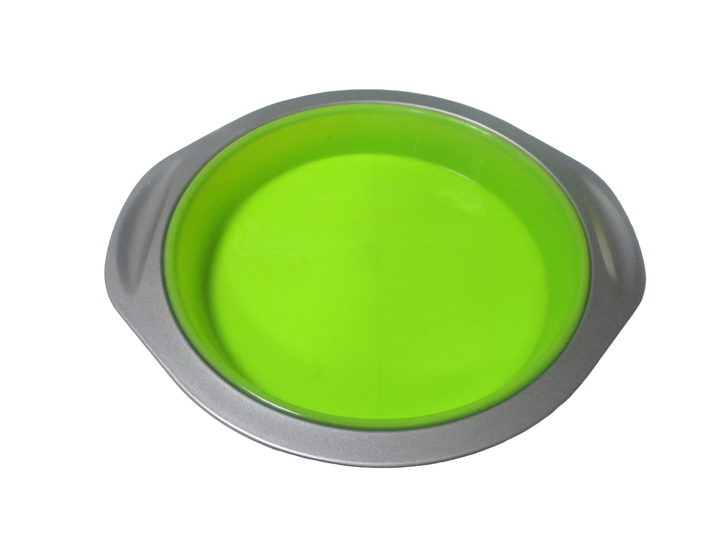 CM-129 NBLK Silicone round cake mold with steel frame