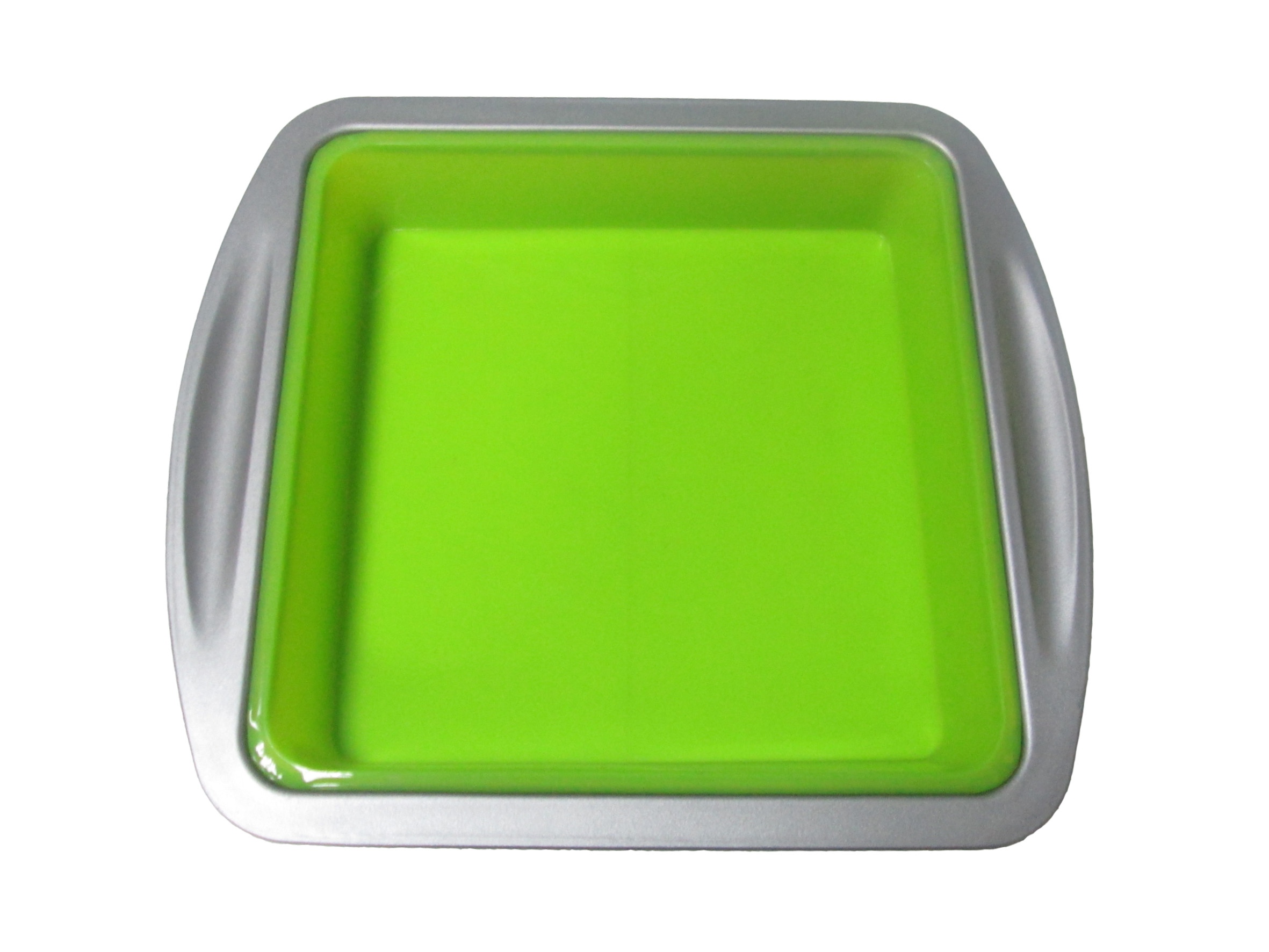 CM-127 NBLK Silicone square cake mold with steel frame