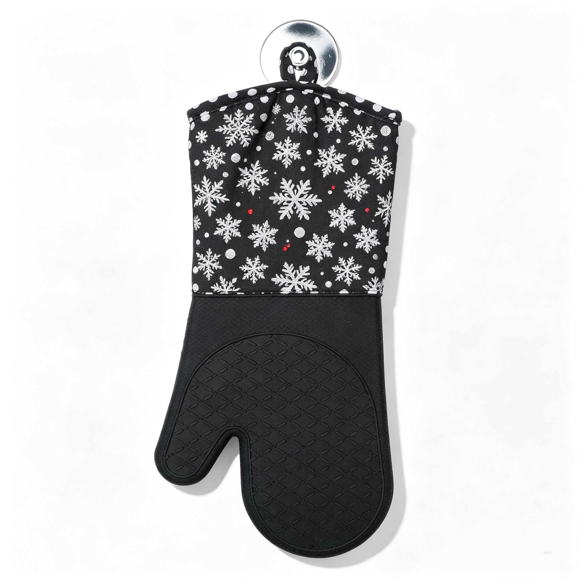 KG-104 NBLK Christmas Silicone Heat Resistant Mitts