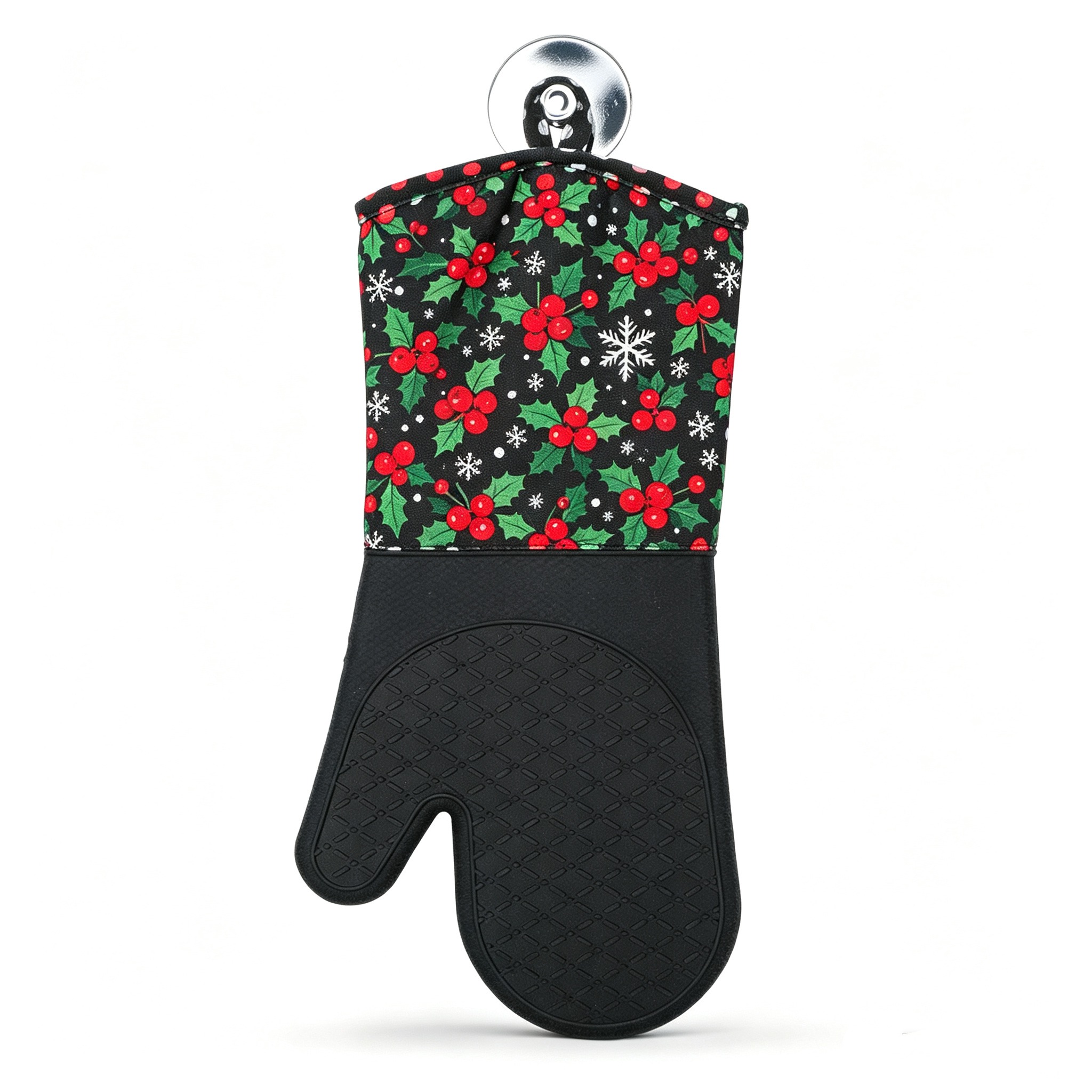 KG-101 NBLK Christmas Silicone Heat Resistant Mitts
