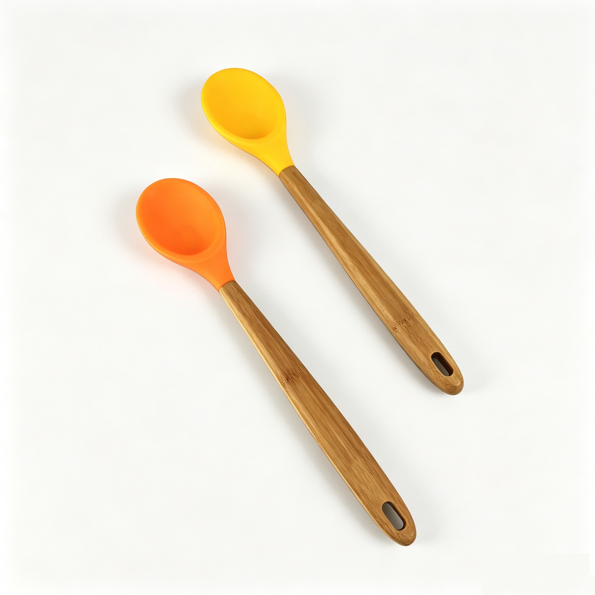 KT-003 NBLK Silicone Spoon with Bamboo Handle